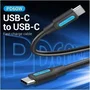 Vention Cable USB 2.0 Tipo-C a Tipo-C, Macho a Macho, 50 cm, Negro, COSBD, Cable de Datos para Carga y Sincronización